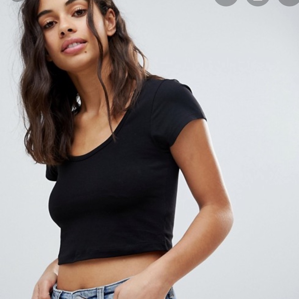 Forever21 black Crop top